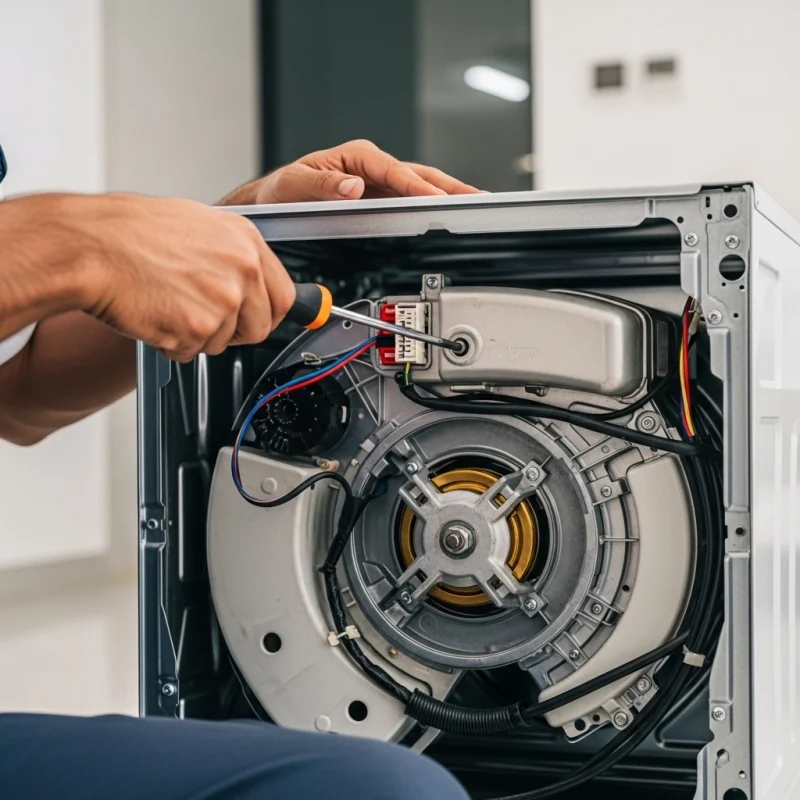 24-hour washing machine repair service in Abu Dhabi residential area